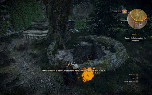 Enter the well near the tree - The Witcher 3 Wild Hunt: Missing Person, Nameless - walkthrough - Kaer Trolde - The Witcher 3 Wild Hunt Guide