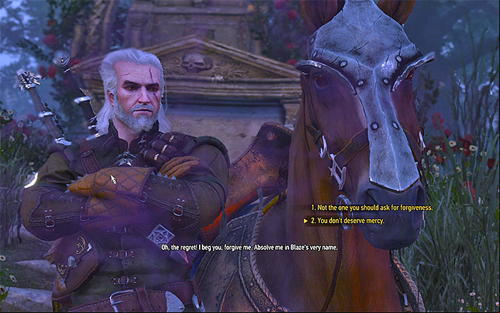 The moment where you have to decide on Marcells fate. - Equine Phantoms - Side quests - The Witcher 3: Blood and Wine Game Guide
