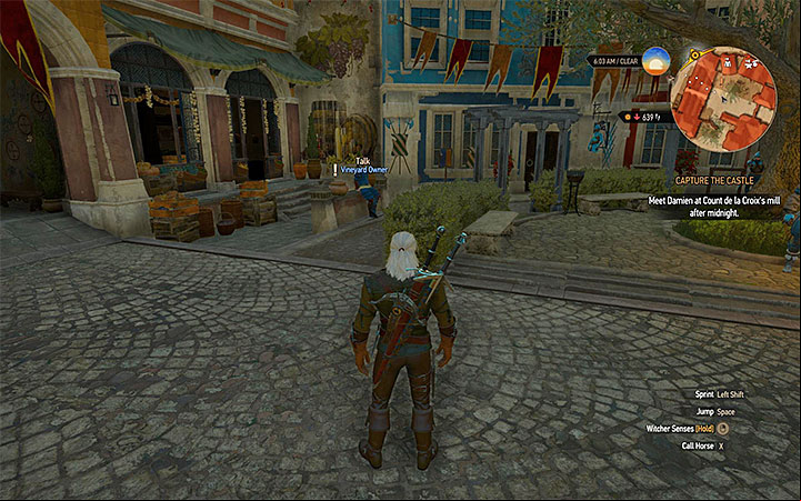The meeting place with vineyard owner - Paperchase - Side quests - The Witcher 3: Blood and Wine Game Guide