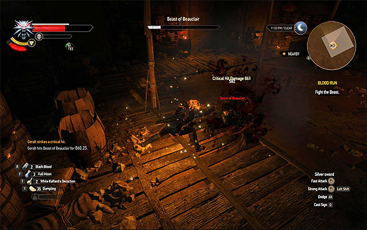 Keep moving and rely on Quen - Blood Run - Main quests - The Witcher 3: Blood and Wine Game Guide