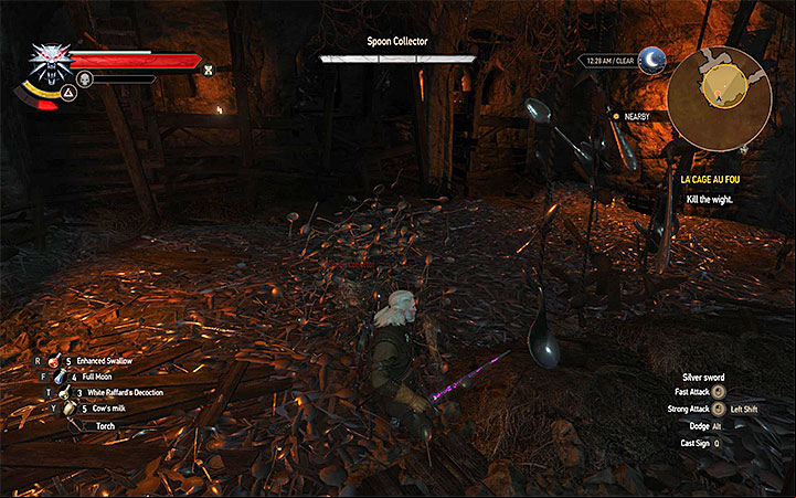 Dont let the Wight grab Geralt. - La Cage au Fou - Main quests - The Witcher 3: Blood and Wine Game Guide