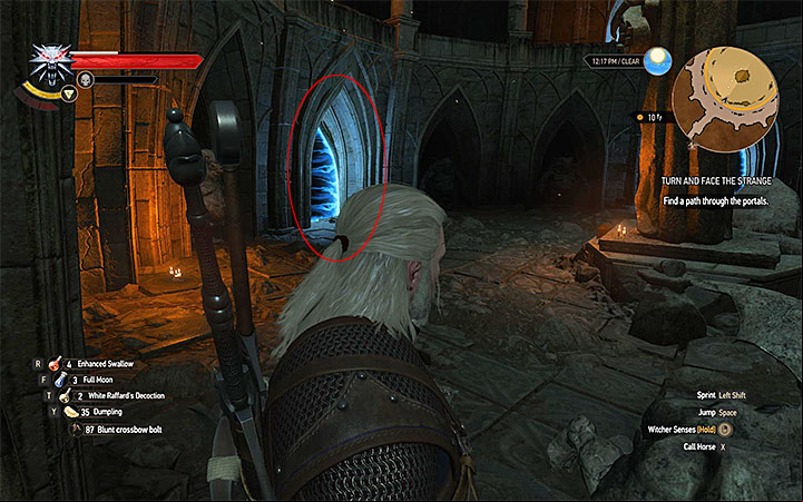 Now you must solve another riddle by the selecting correct portals - Turn and Face the Strange - quest which unlocks mutations - Side quests - The Witcher 3: Blood and Wine Game Guide