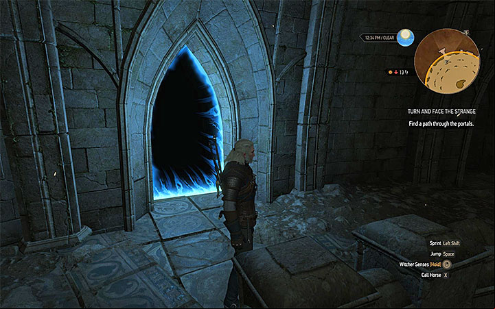 Start walking through another balcony after the portal transports Geralt to a new place - Turn and Face the Strange - quest which unlocks mutations - Side quests - The Witcher 3: Blood and Wine Game Guide