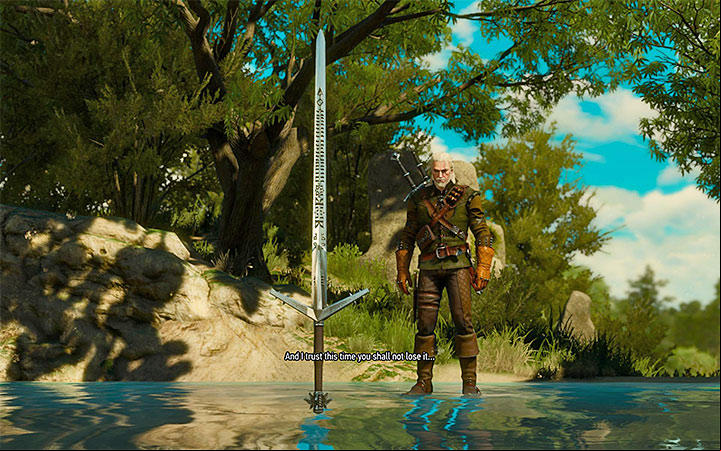The moment at which you obtain the sword - New achievements and trophies introduced in Blood and Wine - New Additions in Blood and Wine - The Witcher 3: Blood and Wine Game Guide