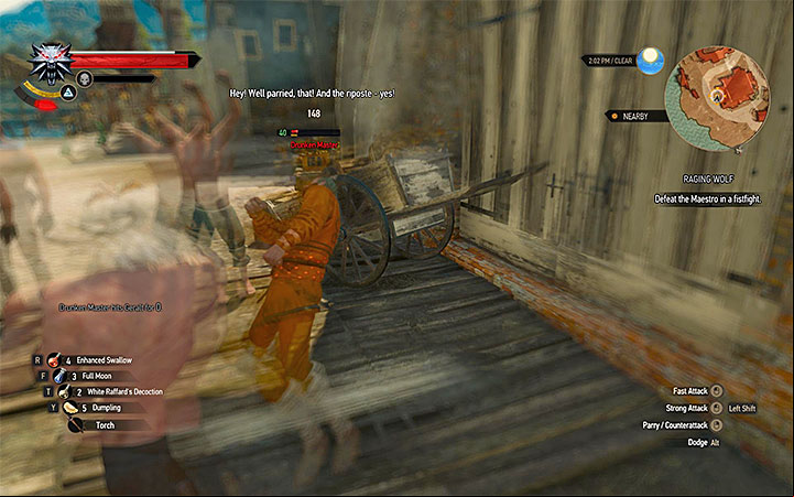 Parry the Masters attacks and put few of your own - Side quests and Witcher contracts opponents in The Witcher 3: Blood and Wine - All Boss Fights - The Witcher 3: Blood and Wine Game Guide