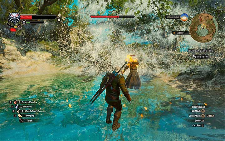 Help yourself with Igni sign - Side quests and Witcher contracts opponents in The Witcher 3: Blood and Wine - All Boss Fights - The Witcher 3: Blood and Wine Game Guide