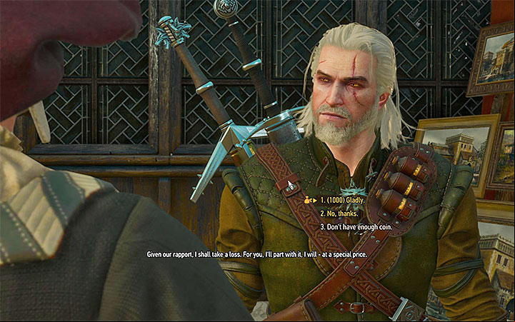 Buy Geralts portrait from the merchant - There Can Be Only One - Five Trials of Virtue - Side quests - The Witcher 3: Blood and Wine Game Guide