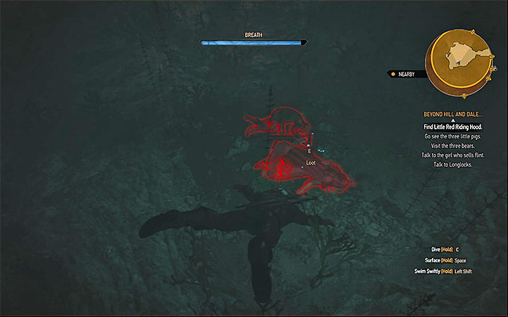 As Syanna suggests, walk towards the well located next to the house and jump inside - Beyond Hill and Dale... - quest about finding Syanna - Main quests - The Witcher 3: Blood and Wine Game Guide