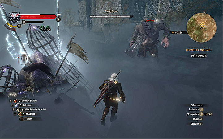 Position yourself near the electric cages - Beyond Hill and Dale... - quest about finding Syanna - Main quests - The Witcher 3: Blood and Wine Game Guide