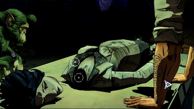 You inspecting the body of the murdered woman - Blood - Episode 2: Smoke and Mirrors - The Wolf Among Us - Game Guide and Walkthrough