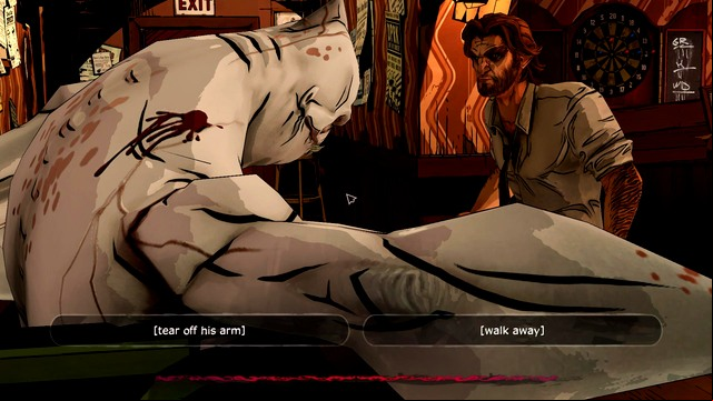 The fight is won - Trip Trap - Episode 1: Faith - The Wolf Among Us - Game Guide and Walkthrough