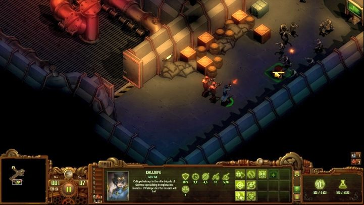 Explosive barrels allow you to quickly get rid of large groups of enemies. - Mission 02 - The Last Bunker | They Are Billions campaign walkthrough - The New Empire campaign - They Are Billions Guide