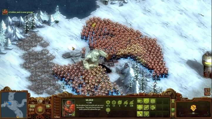 Order the Soldiers to attack one target - so the giants will fall faster. - Infected Swarm #14 | They Are Billions campaign walkthrough - The New Empire campaign - They Are Billions Guide