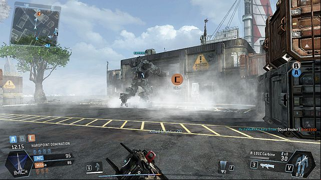 There is a capture point in this hangar, and a flag close to it - in the narrow age - Angel City - Maps - Titanfall - Game Guide and Walkthrough
