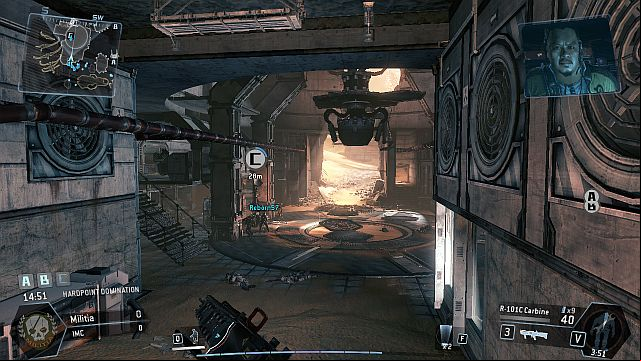 One of the capture points, as depicted on the screenshot - Boneyard - Maps - Titanfall - Game Guide and Walkthrough