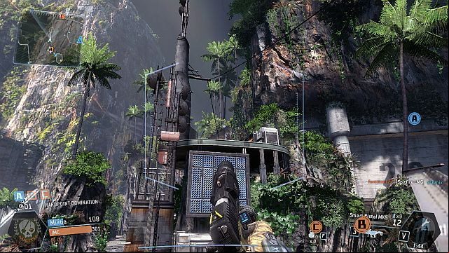 One of the few ziplines. - Overlook - Maps - Titanfall - Game Guide and Walkthrough
