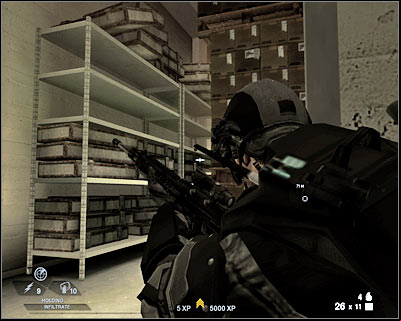 I'd strongly recommend that you follow my instructions here, because it's going to be very difficult to succeed - Scene 3 - Center Stage - part 3 - Act 5 - Theater - Tom Clancys Rainbow Six: Vegas 2 - Game Guide and Walkthrough