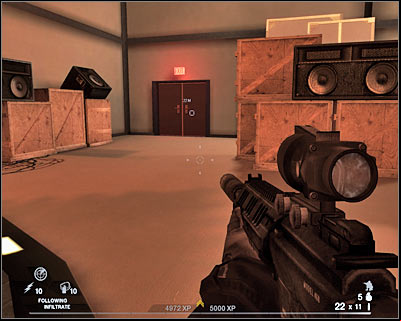 There's one more terrorist in this area - Scene 3 - Center Stage - part 3 - Act 5 - Theater - Tom Clancys Rainbow Six: Vegas 2 - Game Guide and Walkthrough