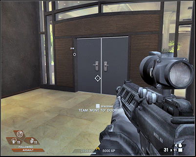 You might want to consider using your snake camera to tag two terrorists - Scene 1 - Penthouse - part 5 - Act 5 - Theater - Tom Clancys Rainbow Six: Vegas 2 - Game Guide and Walkthrough