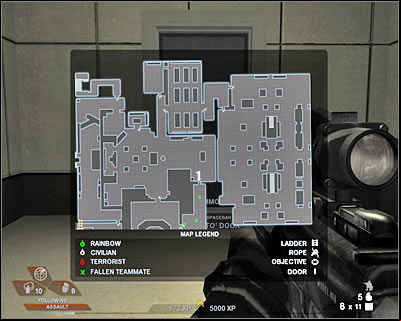 It would be a good idea to use the heavy machine gun post to take out some of the nearby terrorists (screen) - Scene 4 - Monorail - part 2 - Act 4 - Convention Center - Tom Clancys Rainbow Six: Vegas 2 - Game Guide and Walkthrough