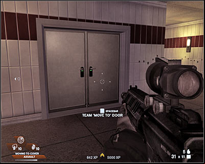Reaching the roof area should only take you a few seconds - Scene 4 - Monorail - part 1 - Act 4 - Convention Center - Tom Clancys Rainbow Six: Vegas 2 - Game Guide and Walkthrough