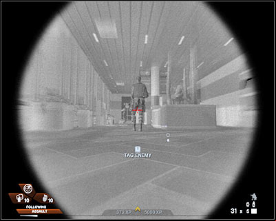 Enter this new corridor along with the rest of your team - Scene 3 - North Hall - part 1 - Act 4 - Convention Center - Tom Clancys Rainbow Six: Vegas 2 - Game Guide and Walkthrough