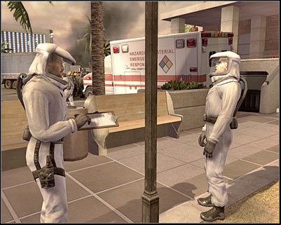 You should be able to regain full control over your team once the conversation has ended - Scene 4 - Chase - part 1 - Act 3 - Recreation Center - Tom Clancys Rainbow Six: Vegas 2 - Game Guide and Walkthrough