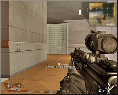 You can't rescue the civilians, so you may as well leave this area - Scene 2 - Arena - part 3 - Act 3 - Recreation Center - Tom Clancys Rainbow Six: Vegas 2 - Game Guide and Walkthrough