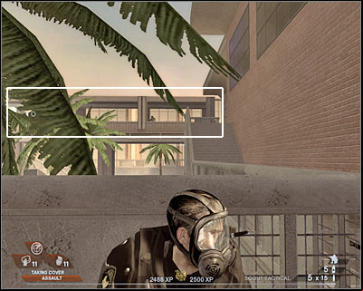 Once you've taken out all hostiles, try moving forward a little (alone) - Scene 2 - Arena - part 1 - Act 3 - Recreation Center - Tom Clancys Rainbow Six: Vegas 2 - Game Guide and Walkthrough