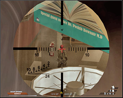 Obviously you will have to assist your men in getting rid of nearby soldiers - Scene 3 - Library - part 2 - Act 3 - Recreation Center - Tom Clancys Rainbow Six: Vegas 2 - Game Guide and Walkthrough