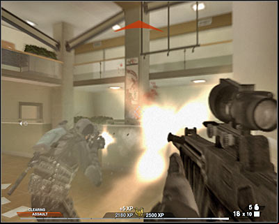 As you've probably noticed by now, you will be able to move more freely while exploring the surrounding rooms - Scene 1 - Gymnasium - part 2 - Act 3 - Recreation Center - Tom Clancys Rainbow Six: Vegas 2 - Game Guide and Walkthrough