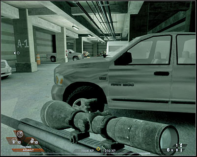 Don't leave this area for at least 15-20 seconds - Scene 3 - Garage - part 1 - Act 2 - Old Vegas - Tom Clancys Rainbow Six: Vegas 2 - Game Guide and Walkthrough