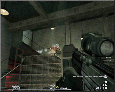 Obviously you will have to proceed to the top - Scene 1 - Rooftops - part 3 - Act 2 - Old Vegas - Tom Clancys Rainbow Six: Vegas 2 - Game Guide and Walkthrough