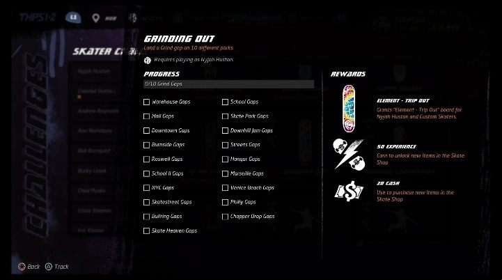 Each character available in the game has its own challenges - Tony Hawks Pro Skater 1+2: Nyjah Huston guide, skills - New skaters - Tony Hawks Pro Skater 1+2 Guide