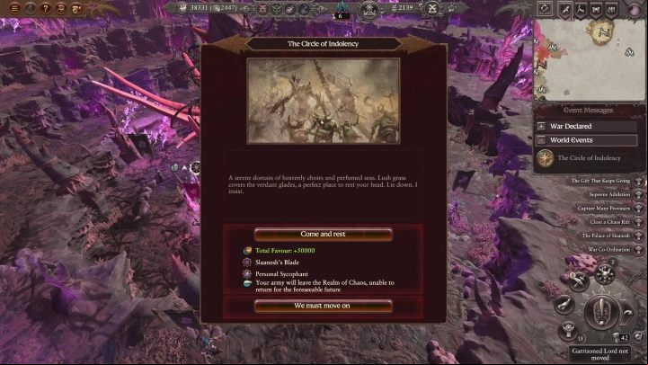The greatest obstacle, however, is your own greed - Total War Warhammer 3: Realm of Slaanesh - Realm of Chaos - Total War Warhammer 3 Guide