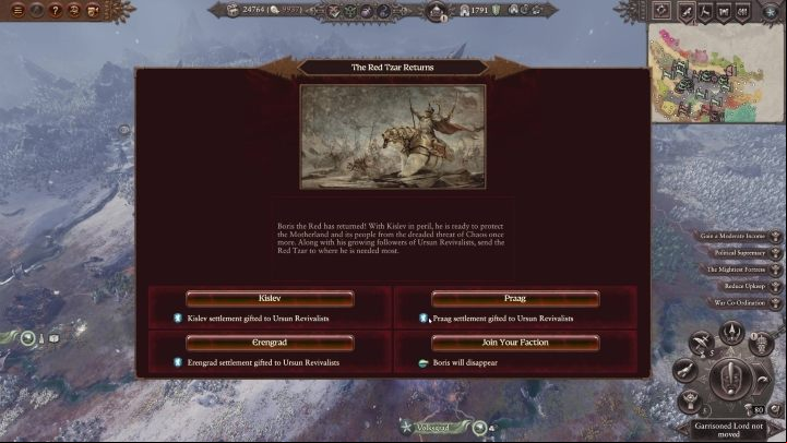 You have to decide what will happen to the old Tzar - Total War Warhammer 3: Kislev, Boris Ursus - how to unlock? - Kislev - Total War Warhammer 3 Guide