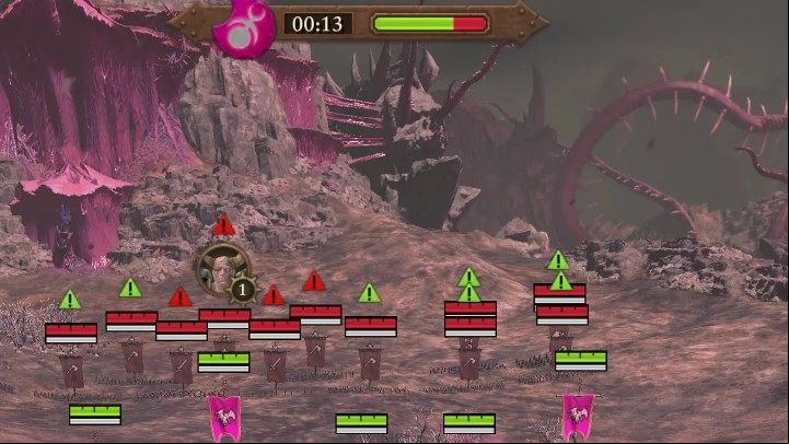 At the top, in the center of the map, there is a timer - it shows how long the battle has been going on for - Total War Warhammer 3: Battles - Military - Total War Warhammer 3 Guide