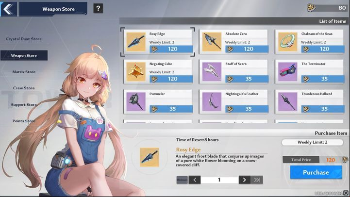 The Weapon Store lets you trade Black gold, obtained for spending Gold Nuclei for Special Orders, to purchase any weapons available in the store - Tower of Fantasy: Shop and Commissary - what can you buy? - FAQ - Tower of Fantasy Guide