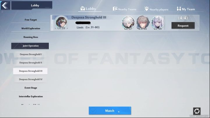 If you choose Find Team, you will proceed to the tab where you can someone's team or create one yourself - Tower of Fantasy: t Operation - Adventure - Tower of Fantasy Guide