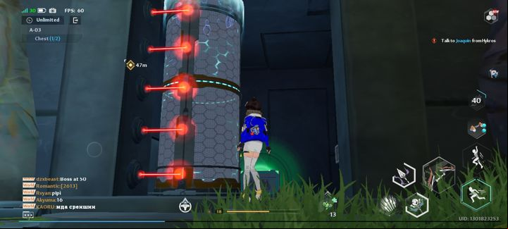 One of the puzzles may be a wall of lasers blocking the way forward - Tower of Fantasy: Ruins - Adventure - Tower of Fantasy Guide