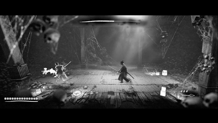 You don't have to attack only with your katana, you can also use ranged attacks - Trek to Yomi: Chapter 6 - walkthrough - Walkthrough - Trek to Yomi Guide