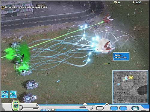 Third objective: Escort a Hacker to the Hierarchy Detection Drone - Mission 2 - part 2 - Novus - Universe at War: Earth Assault - Game Guide and Walkthrough