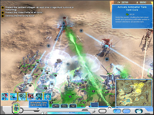 There are three targets in the lower section of the base - Mission 4 - part 2 - Novus - Universe at War: Earth Assault - Game Guide and Walkthrough