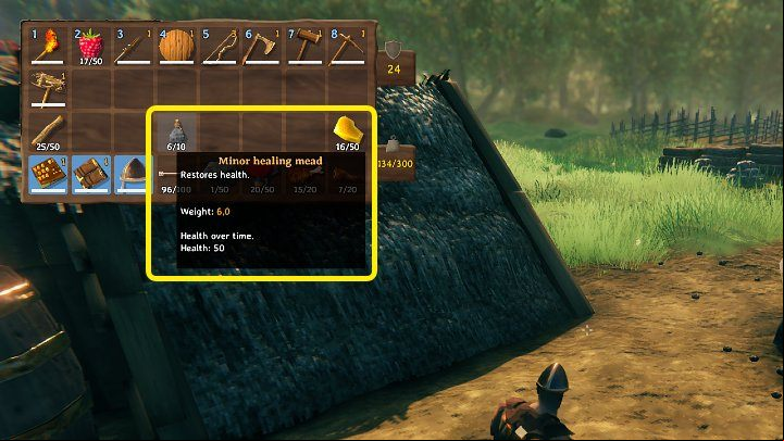 Once fermentation is complete, you will receive 6 Minor healing mead potions - Valheim: Dandelion - where to find, what to use it for? - Exploration and survival - Valheim Guide