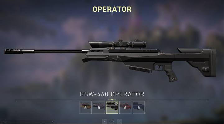 Operator has 5 rounds in the magazine and requires manual reloading after each shot - Valorant: Sniper weapons guide - Marshal, Operator - Weapons - Valorant Guide