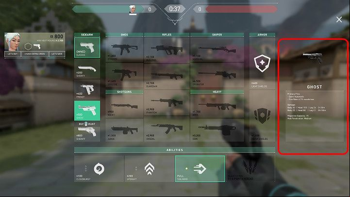 For example, Ghost pistol deals 105 damage with a headshot at a distance of 0 to 30 meters - Valorant: Fight - how to behave? tips - Basics - Valorant Guide