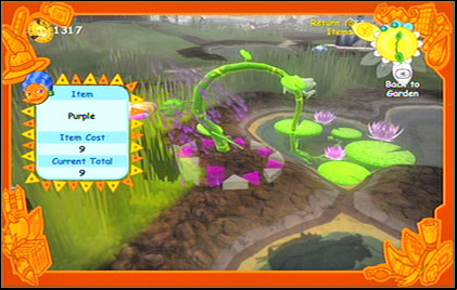 Purple fertilizer help us to grow a beautiful water lily. - Plants - Deg and maintaining the garden - Viva Pinata - Game Guide and Walkthrough