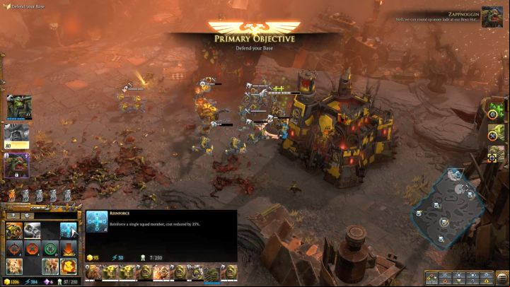 Reinforce troops after each wave of hostile soldiers. - Mission 5 The Social Climber - Warhammer Dawn of War 3 Walkthrough - Campaign Walkthrough - Warhammer 40,000: Dawn of War III Game Guide