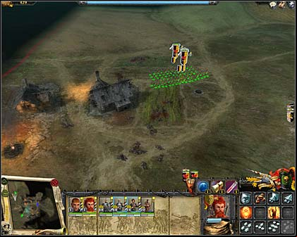 Those two lonely buildings, which should be defended, but is this possible? - Mission 3: The town's defence - Imperial Campaign: Act I - Warhammer: Mark of Chaos - Game Guide and Walkthrough