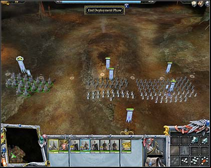 Positions of our troops - Mission 3: Rats' cave - Imperial Campaign: Act II - Warhammer: Mark of Chaos - Game Guide and Walkthrough